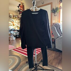 Cuddl Duds Black Pajama Set